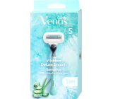Gillette Venus V Edition Deluxe Smooth Sensitive razor with 5 blades + replacement head 1 piece for women