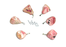 Rhodonite Tumbler pendant natural stone, 2,2-3 cm, 1 piece, stone of forgiveness