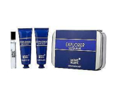 Explorer Blue parfémovaná voda 7,5 ml + krém na pleť 30 ml +  čistící gel na pleť 30 ml, dárková sada pro muže