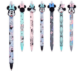 Colorino Rubberized pen Minnie Mouse light grey, blue refill 0,5 mm