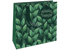 Nekupto Luxury paper gift bag 18 x 16 x 8 cm Leaves