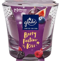 Glade Fragrant Candle Berry Festive Kiss, 112 g