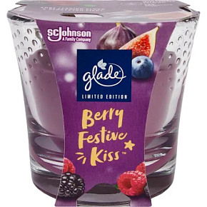 Glade Fragrant Candle Berry Festive Kiss, 112 g