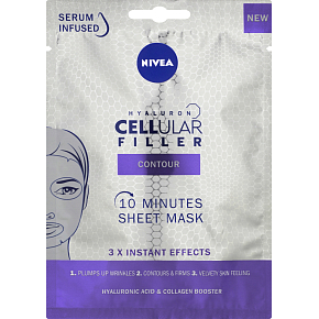 Nivea Hyaluron Cellular Filler textile mask against wrinkles, 1 pcs