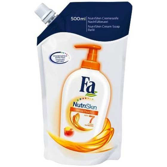 Fa NutriSkin Intensively Caring White Peach 500 ml liquid soap refill
