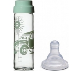 Simax Baby glass bottle with silicone sucker 250 ml various motifs and colors