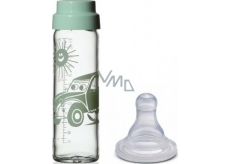 Simax Baby glass bottle with silicone sucker 250 ml various motifs and colors