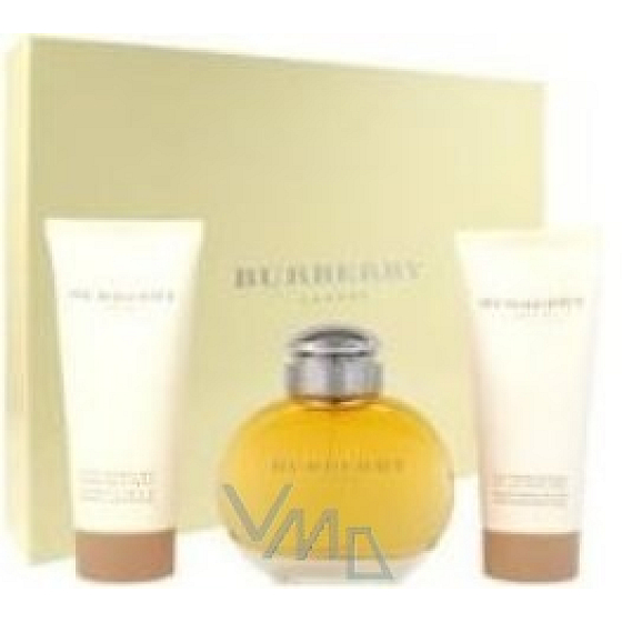 Burberry Burberry for Women perfumed water 100 ml + body lotion 100 ml + shower gel 100 ml, gift set