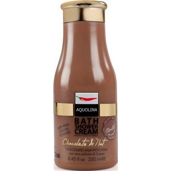 Aquolina Bath Shower Cream Creamy shower gel with the scent of chocolate and nut 250 ml