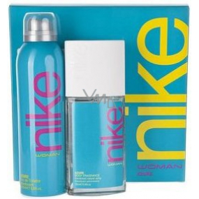 Nike Azure Woman perfumed deodorant glass for women 75 ml + deodorant spray 200 ml, gift set