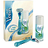 Gillette Venus Classic razor + 1 head spare + Satin Care shaving gel 75 ml, for women