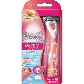 Wilkinson Quattro for Women Bikini razor and 1 spare head