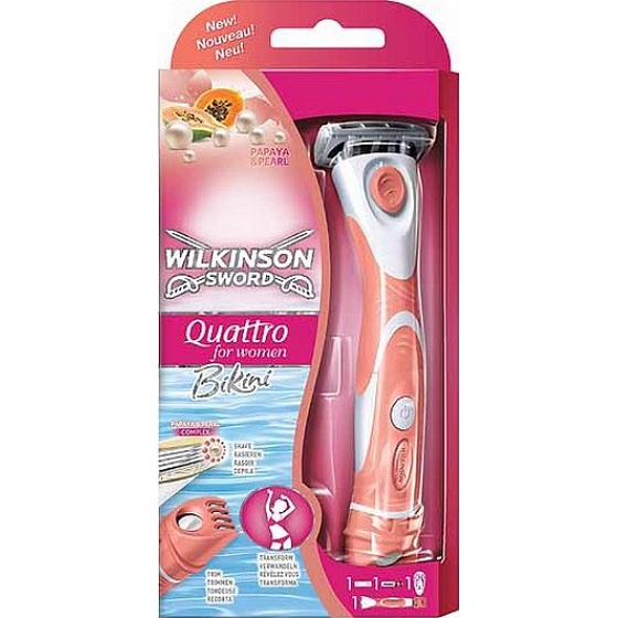 Wilkinson Quattro for Women Bikini razor and 1 spare head