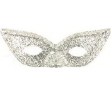 Silver Glitter Cat Eye Mask Suitable for Adults 1 Piece