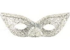 Silver Glitter Cat Eye Mask Suitable for Adults 1 Piece