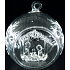 Glass ball with nativity scene 9 cm