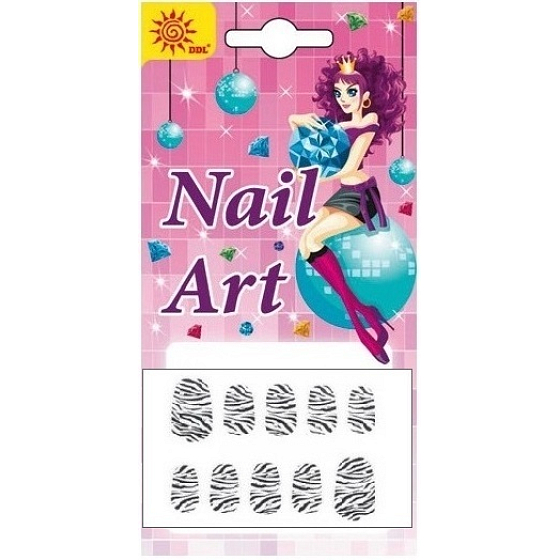 Self-adhesive nail decorations black 09 16 x 8 cm 1280