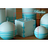 Lima Aromatic spiral Cotton candle white - turquoise cube 65 x 65 mm 1 piece