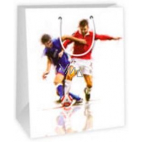 Ditipo Gift paper bag 26.4 x 13.6 x 32.7 cm white - football players
