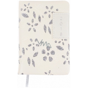 Albi Diary 2018 mini Creamy with glitter 7,5 cm × 11 cm × 1,1 cm
