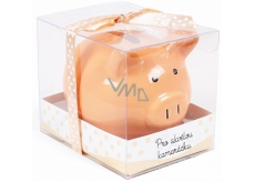 Albi Pokladnička prasátko malé Pro skvělou kamarádku oranžová 7 cm × 6,5 cm × 7,3 cm