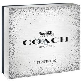 Coach Platinum perfumed water for men 100 ml + shower gel 100 ml + perfumed water for men 7.5 ml, gift set