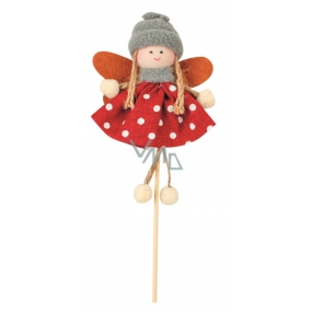 Angel in a polka dot dress red recess 11 cm + skewers