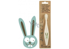 Jack N Jill BIO Hare extra soft organic toothbrush for children, decomposable in nature, made of corn starch, without BPA and PVC