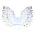 Angel wings with feathers white-gold 67 x 46 cm