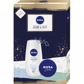 Nivea Creme & Soft shower gel 250 ml + cream 75 ml, cosmetic set for women