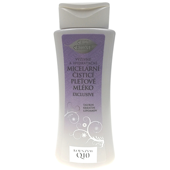 Bione Cosmetics Exclusive & Q10 nourishing and moisturizing micellar cleansing lotion for all skin types 255 ml