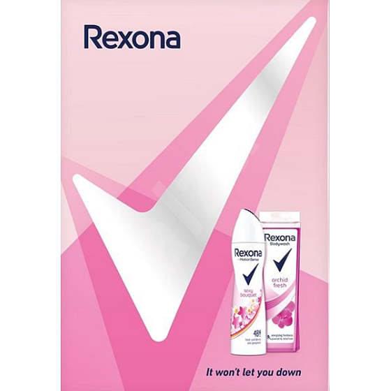 Rexona Sexy Bouquet antiperspirant deodorant spray 150 ml + Orchid shower gel 250 ml, cosmetic set for women