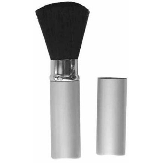 Diva & Nice Cosmetic brush with synthetic bristle cap silver large 12 cm