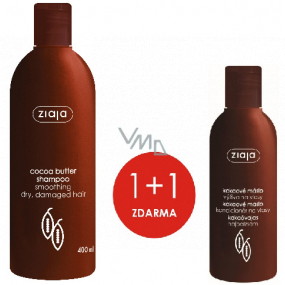 Ziaja Cocoa butter smoothing hair shampoo 400 ml + hair conditioner 200 ml, duopack
