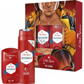 Old Spice White Water Fireman shower gel 250 ml + deodorant stick 50 ml, cosmetic set for men