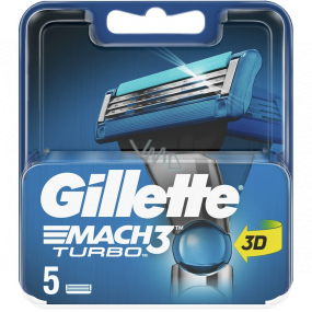 Gillette Mach3 Turbo 3D Replacement Heads 5 pieces for men