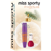 Miss Sporty Pump Up Booster mascara Extra Black 12 ml + 1 Min to Shine nail polish 220 7 ml, cosmetic set for women