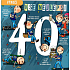 Nekupto 40 years anniversary card 150 x 150 mm Happy Birthday