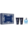Versace pour Homme Eau de Toilette 50 ml + After Shave Balm 50 ml + Hair and Body Shampoo 50 ml, gift set for men