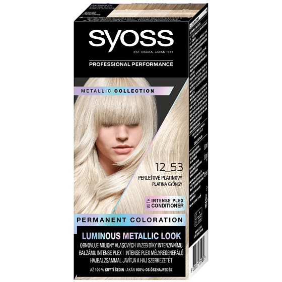 Syoss Professional Hair Color 12-53 Pearl Platinum Blonde