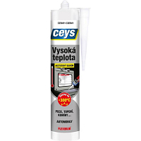 Ceys High Temperature Acetate Silicone, Black, 280 ml