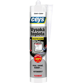 Ceys High Temperature Acetate Silicone, Black, 280 ml