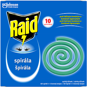 Raid Mosquito Insecticide Spiral, 10 pcs