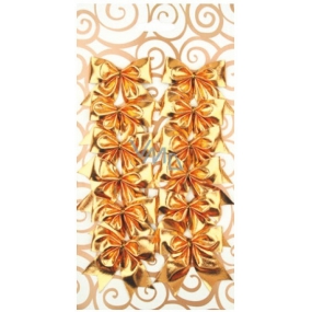 Gold decoration bow 5,5 cm 12 pieces