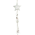 Silver embossed star for hanging 14 cm
