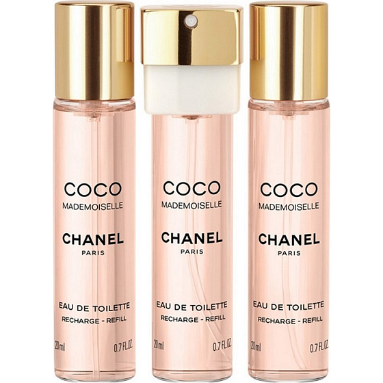 Chanel Coco Mademoiselle Eau de Toilette Refill for Women 3 x 20 ml