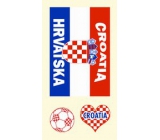 Arch tattoo decals on face and body Croatia flag 2 motif