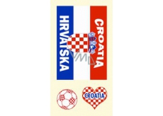 Arch tattoo decals on face and body Croatia flag 2 motif