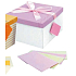 Angel Folding gift box with ribbon pink 25 x 25 x 14.5 cm 1 piece
