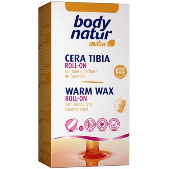 Body Natur Sensitive Honey and Caramel warm epilating wax with roll-on120 ml applicator